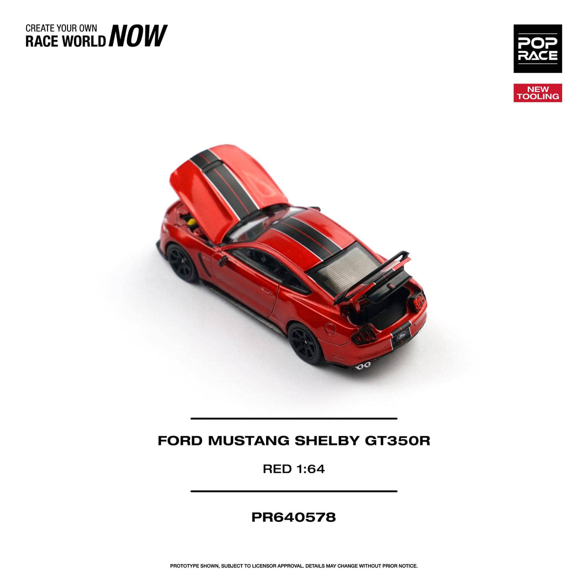 Ford Mustang Shelby GT350R Pop Race 1/64 scale