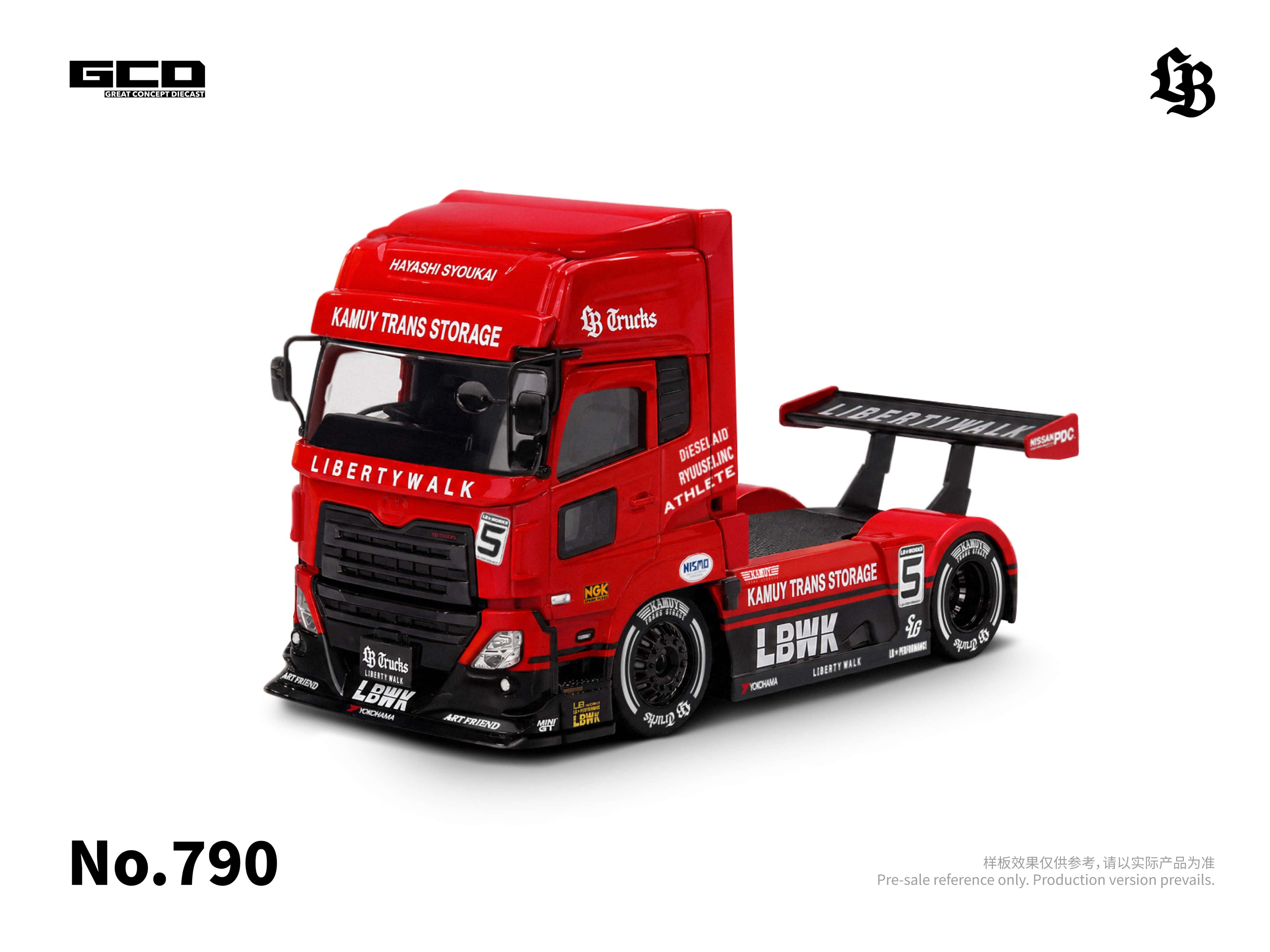 ミニカー G.C.D LBWK truck PRE-ORDER) Super Silhouette Red/Black Quon Truck Head (RHD) LBWK