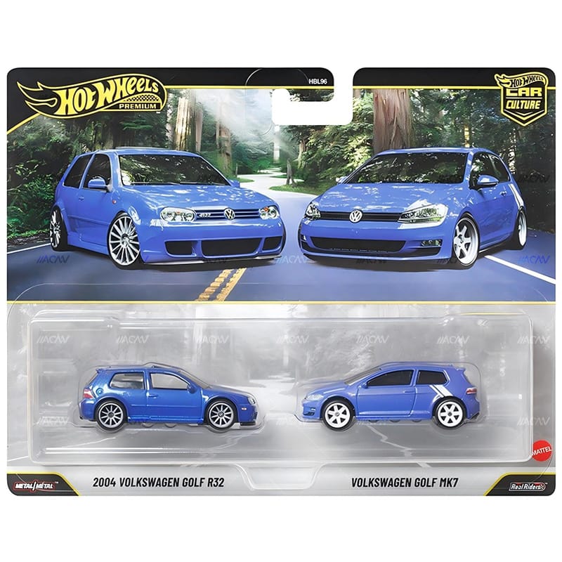 ４点セット　１／６４　フォルクスワーゲン　ゴルフＧＴＩ　ゴルフＲ３２ Pre-order) 2004 VW Gulf R32 NT Volkswagen Golf MK7 CF Hot Wheels 2