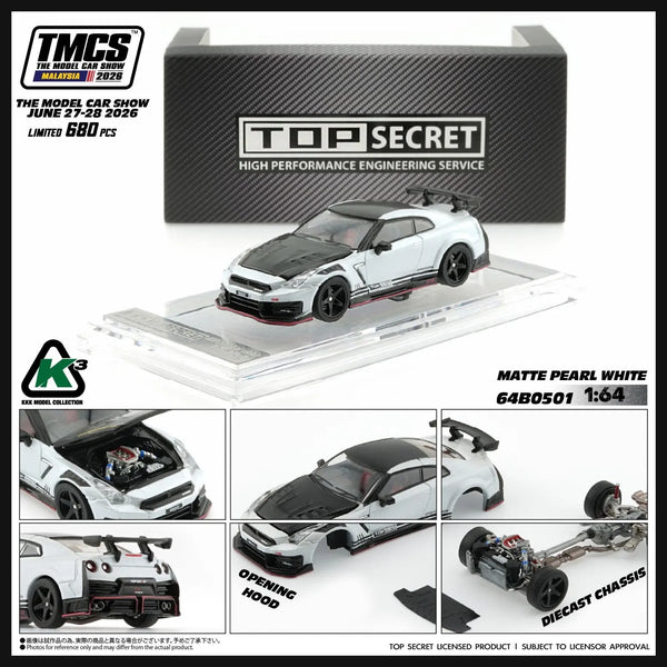 Nissan GT-R R35 Pearl White Top Secret TMCS 2026 Exclusive