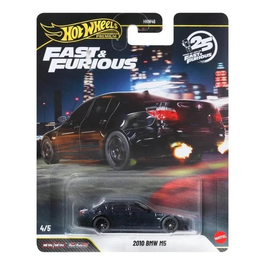 2010 BMW M5 Black Fast & Furious 25th Anniversary Hot Wheels Car Culture