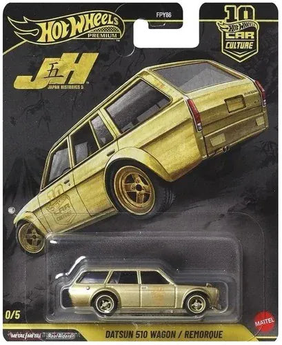 Chase Datsun 510 Wagon Gold Japan Historics 5 Hot Wheels Car Culture 10th Anniversary 2026