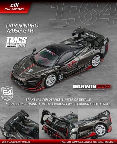 Mclaren DarwinPRO 720s Se GTR TMCS 2026 Exclusive Limited Edition CM Model