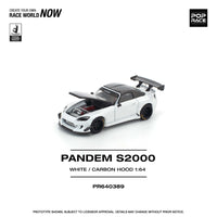 Pandem Honda S2000 White Carbon Hood 1/64 | Pop Race PR640389