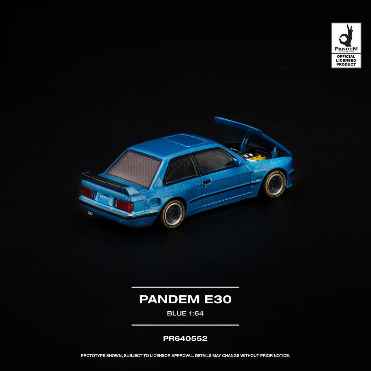 Pandem BMW E30 Blue 1/64 | Pop Race PR640552
