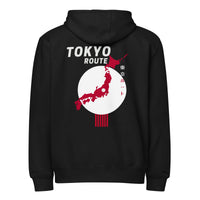 Tokyo Route JDM Zip Hoodie Black | Hanz Driven