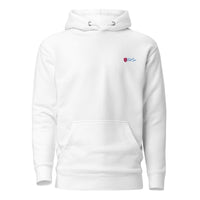 Flat Six Hoodie Pink on White Unisex 1706478_10774
