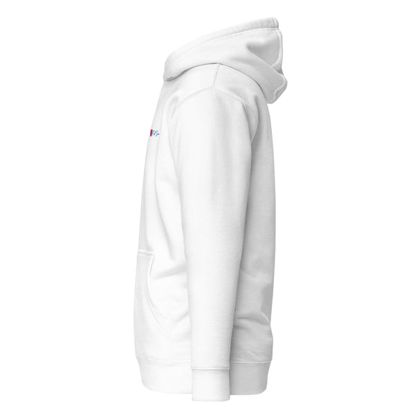Flat Six Hoodie Pink on White Unisex