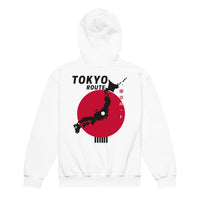 Tokyo Route Hoodie Youth White car clothing for teens